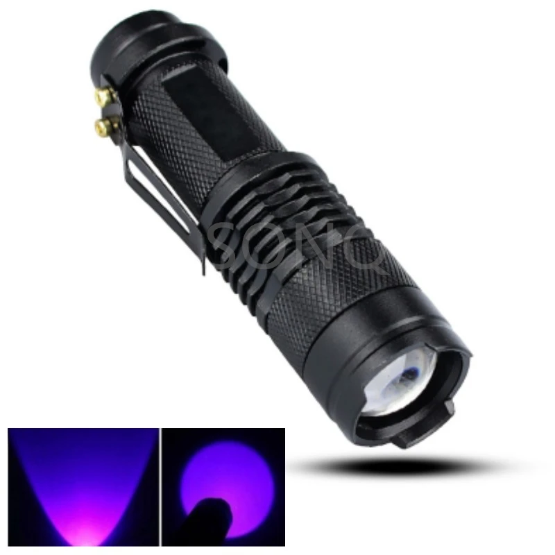 Uv-C LED Žibintuvėlis Mini Zoom Žibintuvėlis Led Q5 2000LM 3 Rūšių Zoomable Fakelas 14500 / AA baterijos Žibintuvėlis led lanterna