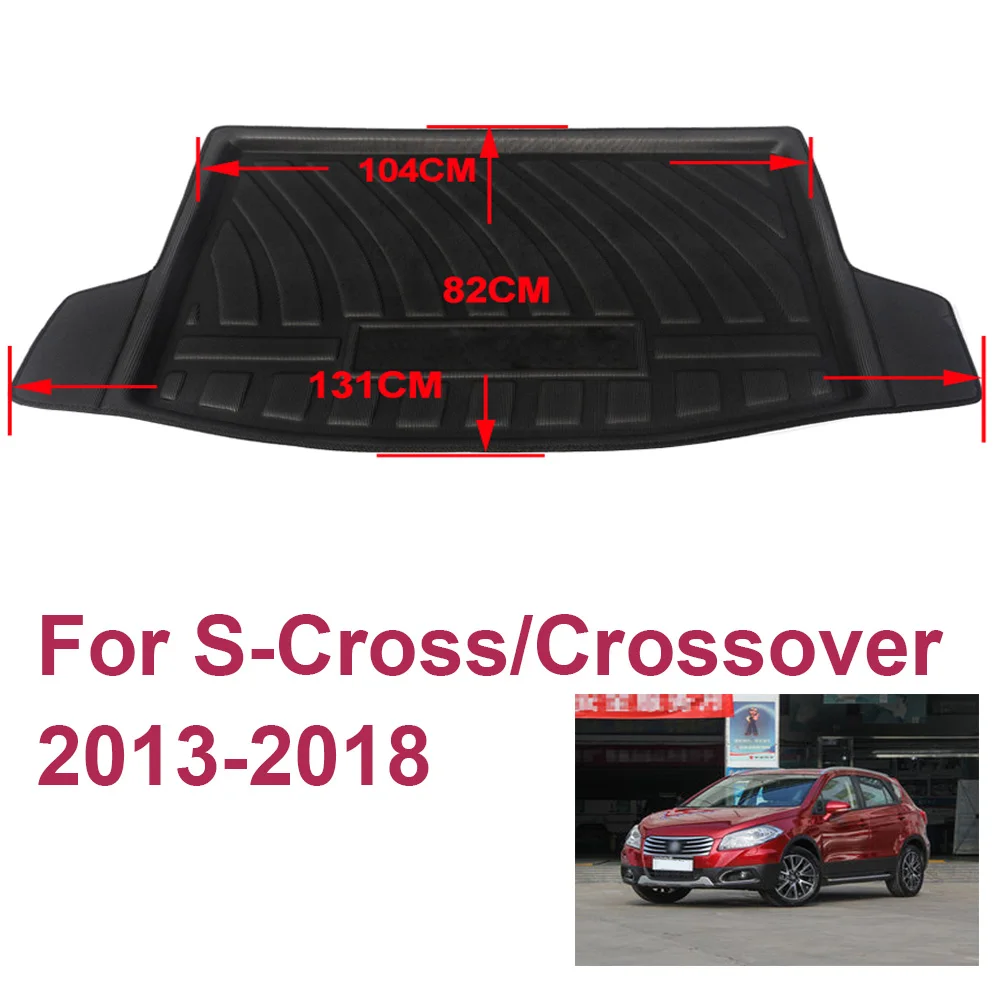 Už Suzuki SX4 S-Cross/Crossover 2013-2018 M. Auto Automobilis Galiniai Įkrovos Linijinių Krovinių Dėklas Kamieno Bagažo Grindų kiliminė danga, Kilimėliai Kilimai Pad Mat