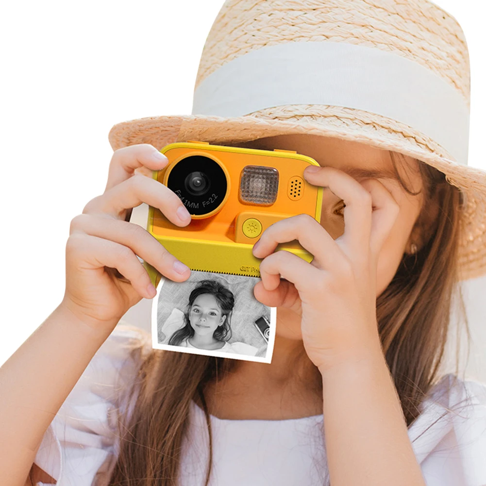 Vaiko Kamera momentinės 2.0 IPS Ekraną, Mini Terminis Spausdintuvas su Terminio Spausdinimo Popierius 48MP Nulio Rašalo Mergaitėms Berniukų Amžius 3-12