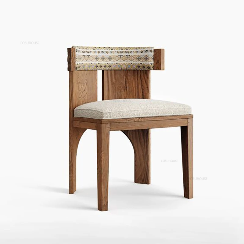 Viduramžių Medžio masyvo Valgomojo Kėdės Šiaurės Valgomojo Baldai Dizaineris Kėdės, Virtuvės Paprasta Audinio Namų Laisvalaikio Atgal Kėdė