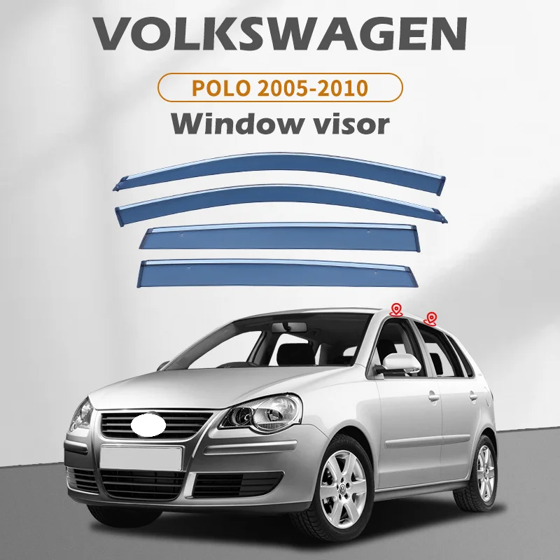 Volkswagen VW Polo Kupė 2005-2010 Langą Skydelis Ventiliacijos Atspalvių Ventvisor Vėjo Deflektoriai Skydeliai Lietaus Apsaugas Atspalvių Skydelis