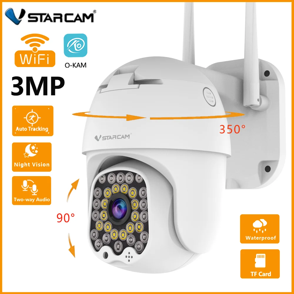 Vstarcam 3MP PTZ Kamera, Wifi, Auto Sekimas 32 Led Naktinio Matymo Wireless CCTV Vaizdo Stebėjimo Kamera Home Security Apsauga