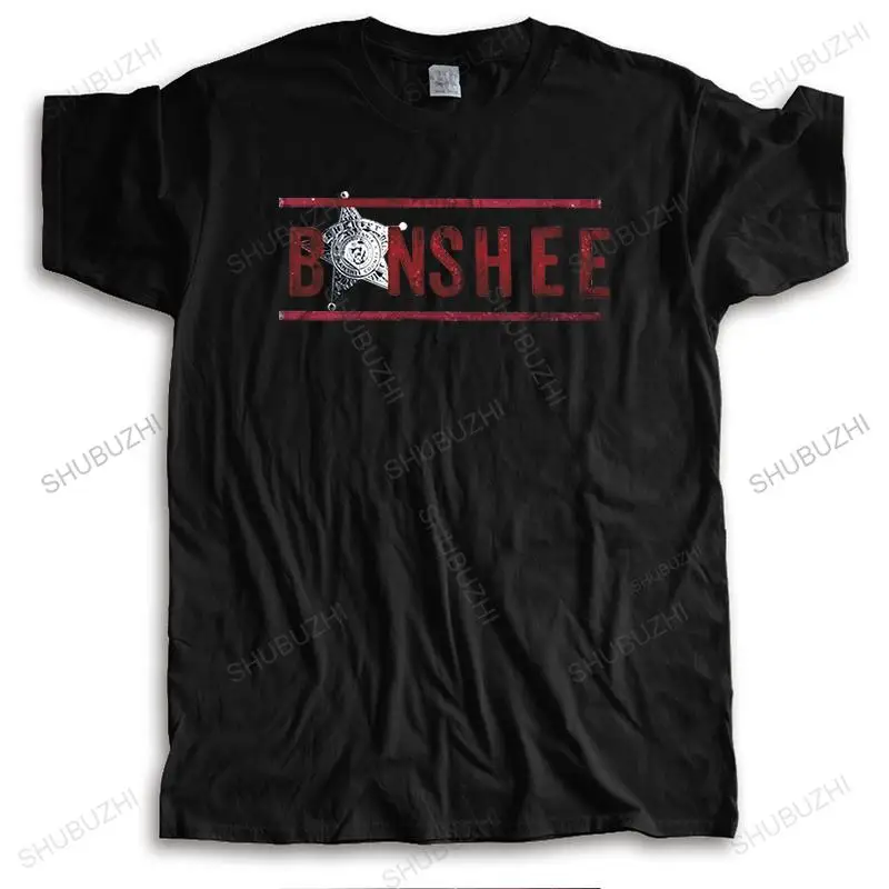 Vyrai o-kaklo marškinėlius mados prekės ženklo vasaros t-shirt juoda naujas Banshee Tv serialo Logotipas medvilnės Unisex laiškas spausdinti Teeshirt Euro Dydis
