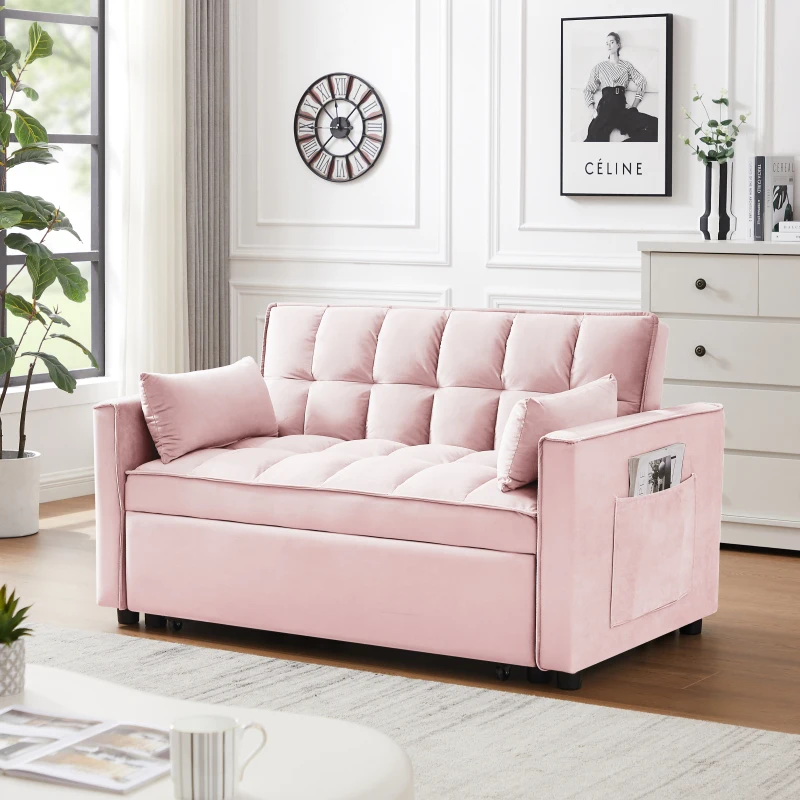 Šiuolaikinės ištraukiama sofa-lova, gyvenamasis kambarys su sofa-lova, kėdė, su pagalvę, kišene, trys viename kabrioletas miegoti sofos